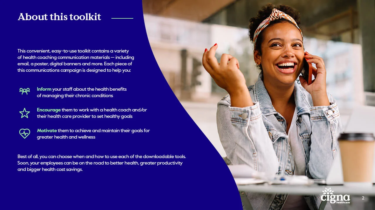 Cigna Healthcare care management toolkit cover slide